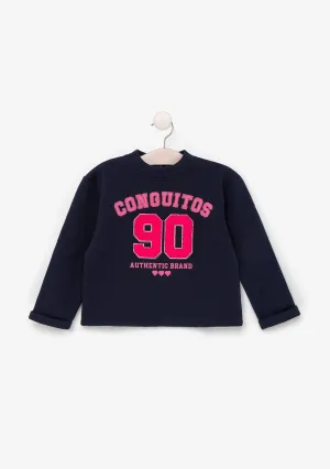 Girl's Navy Conguitos Sweater