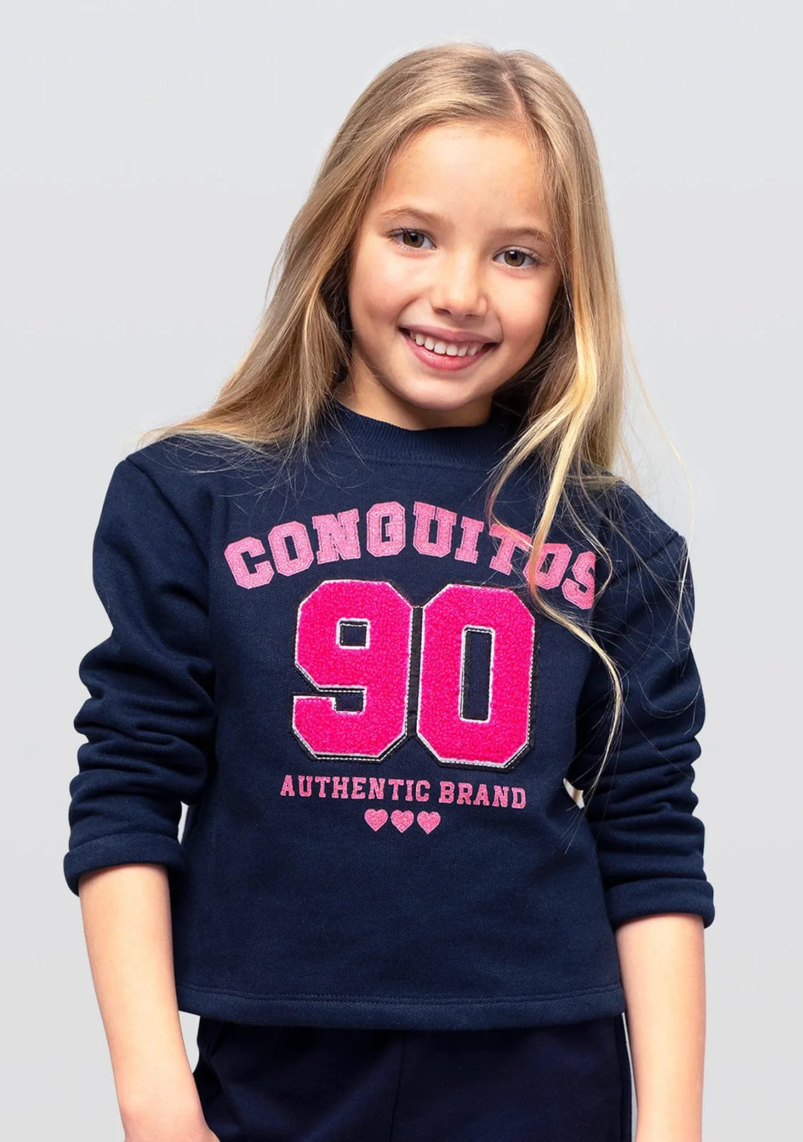 Girl's Navy Conguitos Sweater