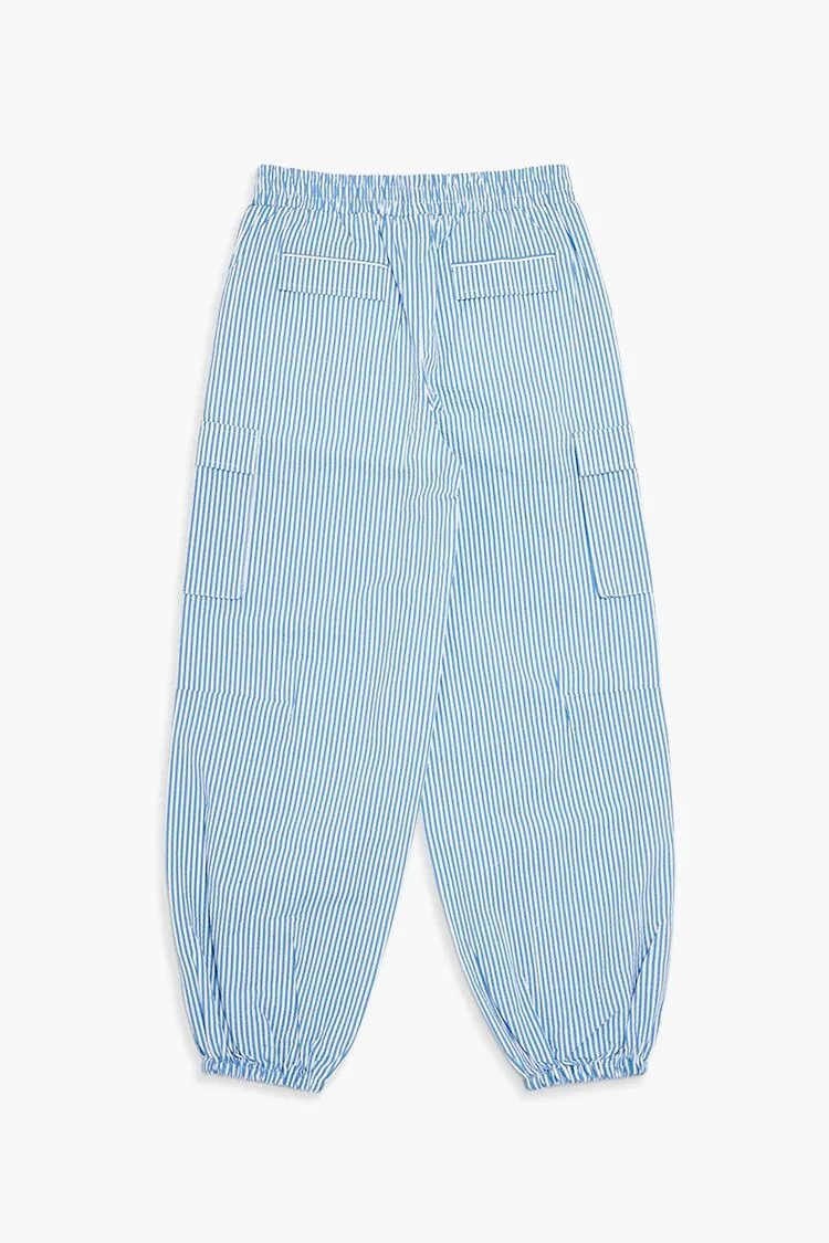 Girls Striped Cargo Joggers (Kids)