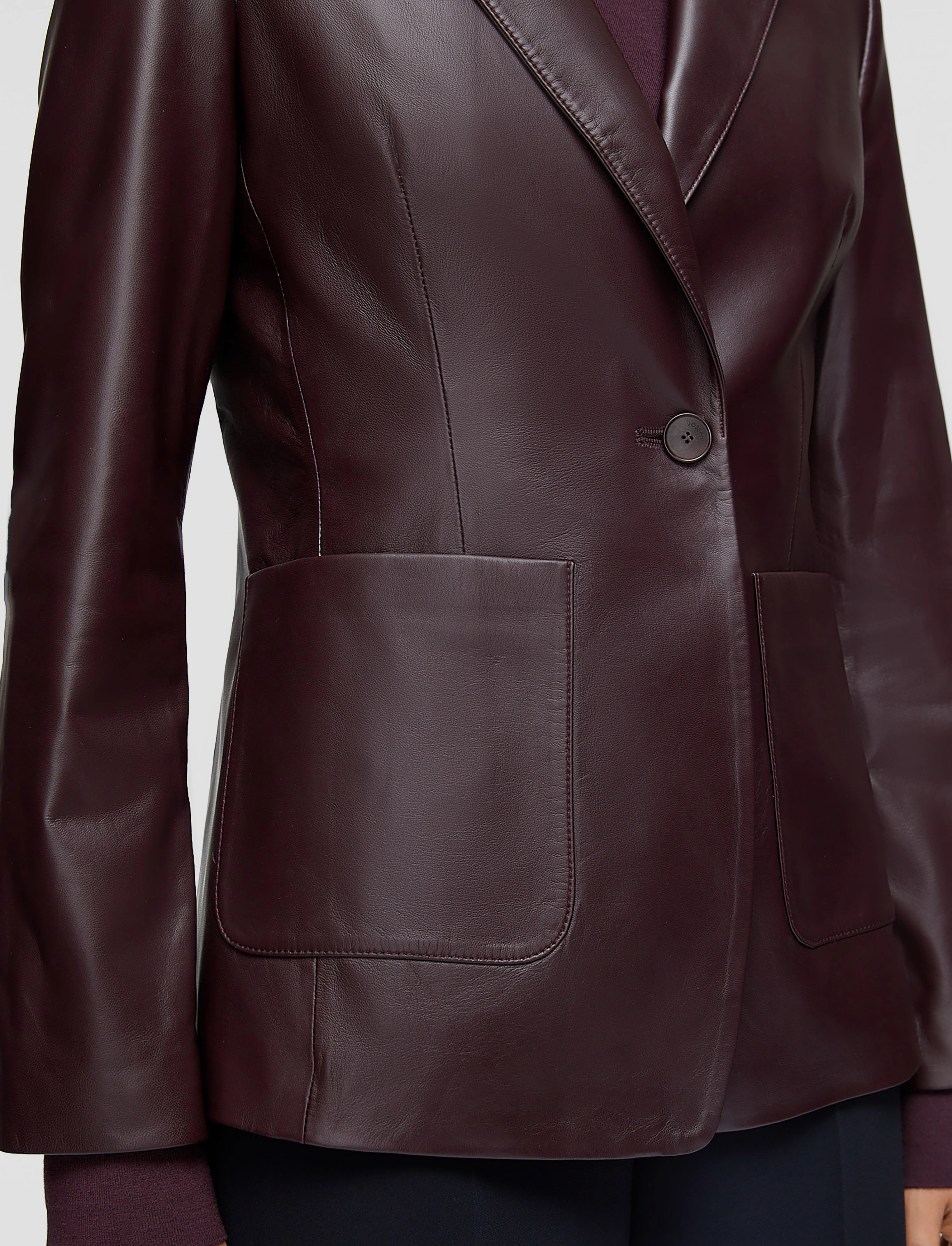 Ventilation Grommets Clean Cut Glenview Nappa Leather Jacket