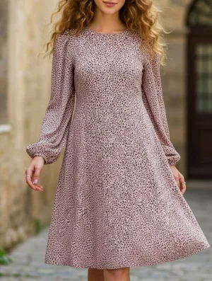 Soft touch evening dress Effortless Elegance Loose casual long-sleeved dress