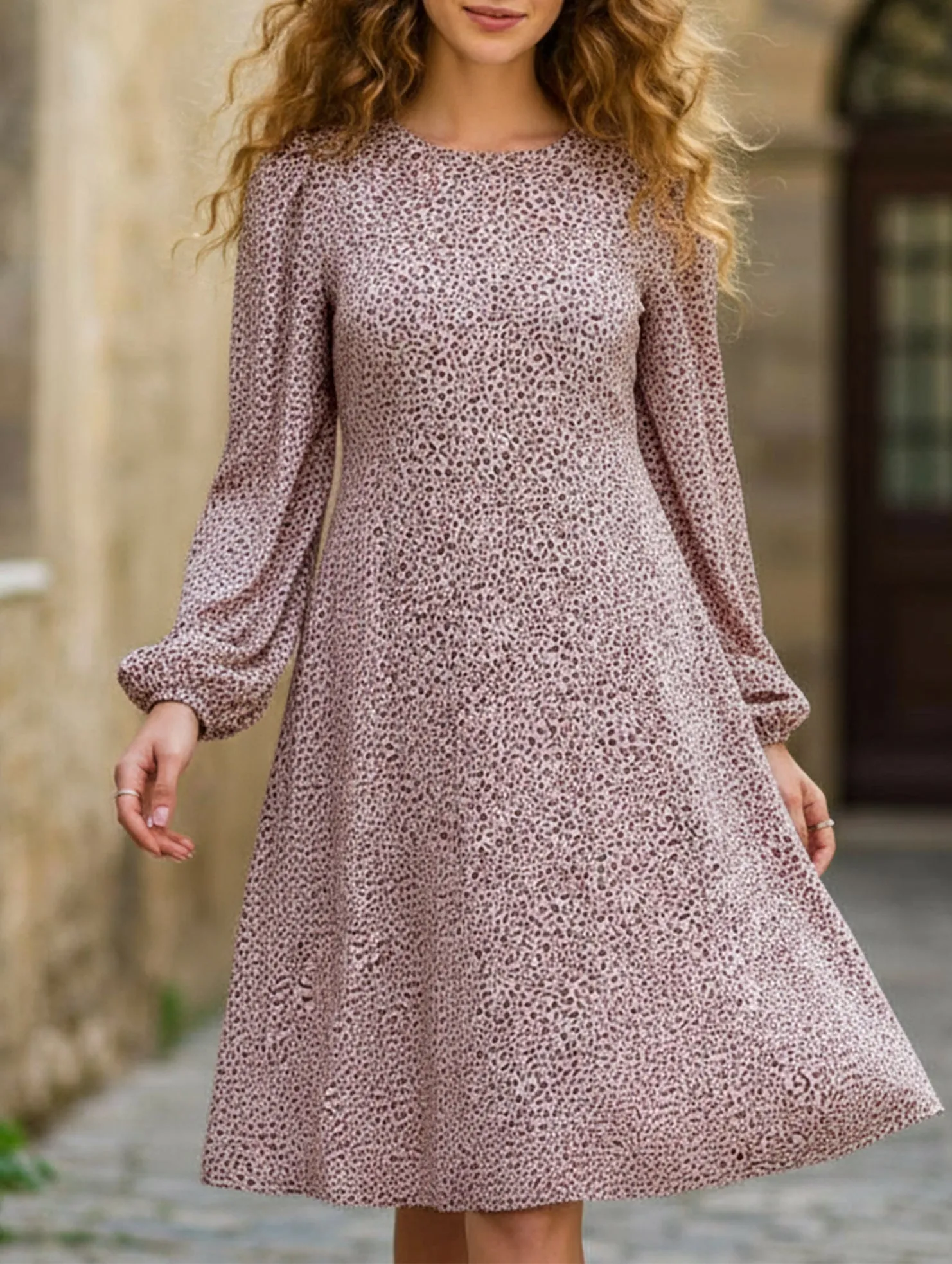 Romantic-Style Unisex Option Loose casual long-sleeved dress