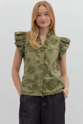 Going Right Top in Olive MultiPurposeUtility