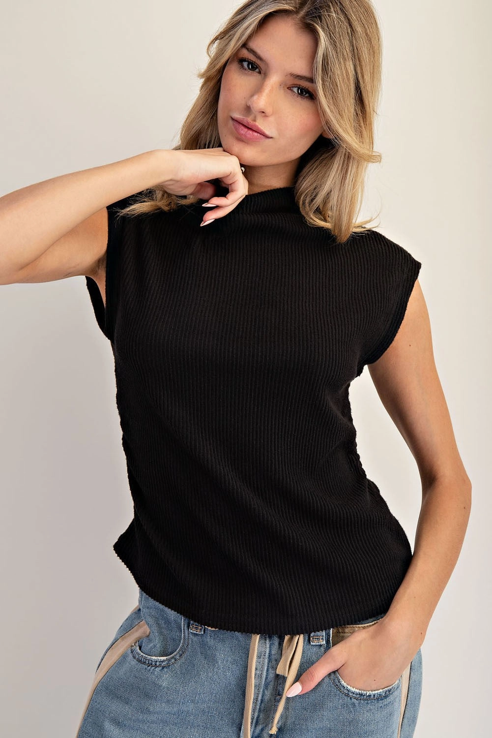 AntiPilling Technology Got The Look Top in Black