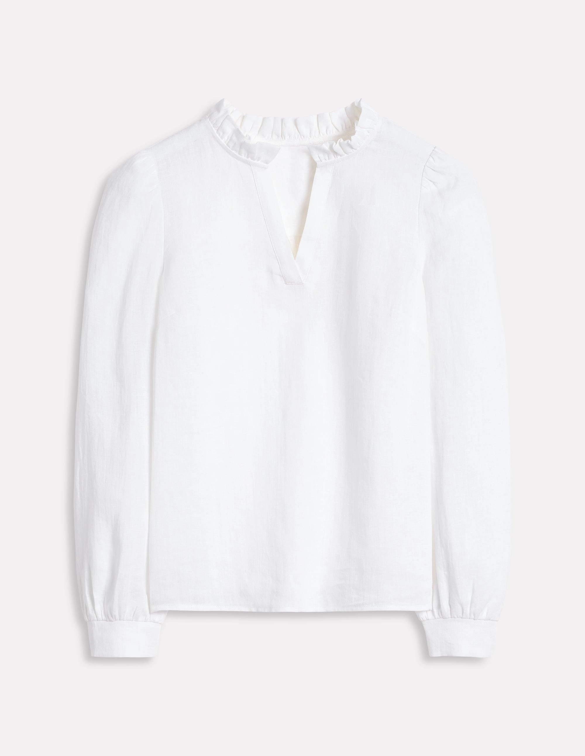 Cozy Sweatshirt Grace Linen Top-White