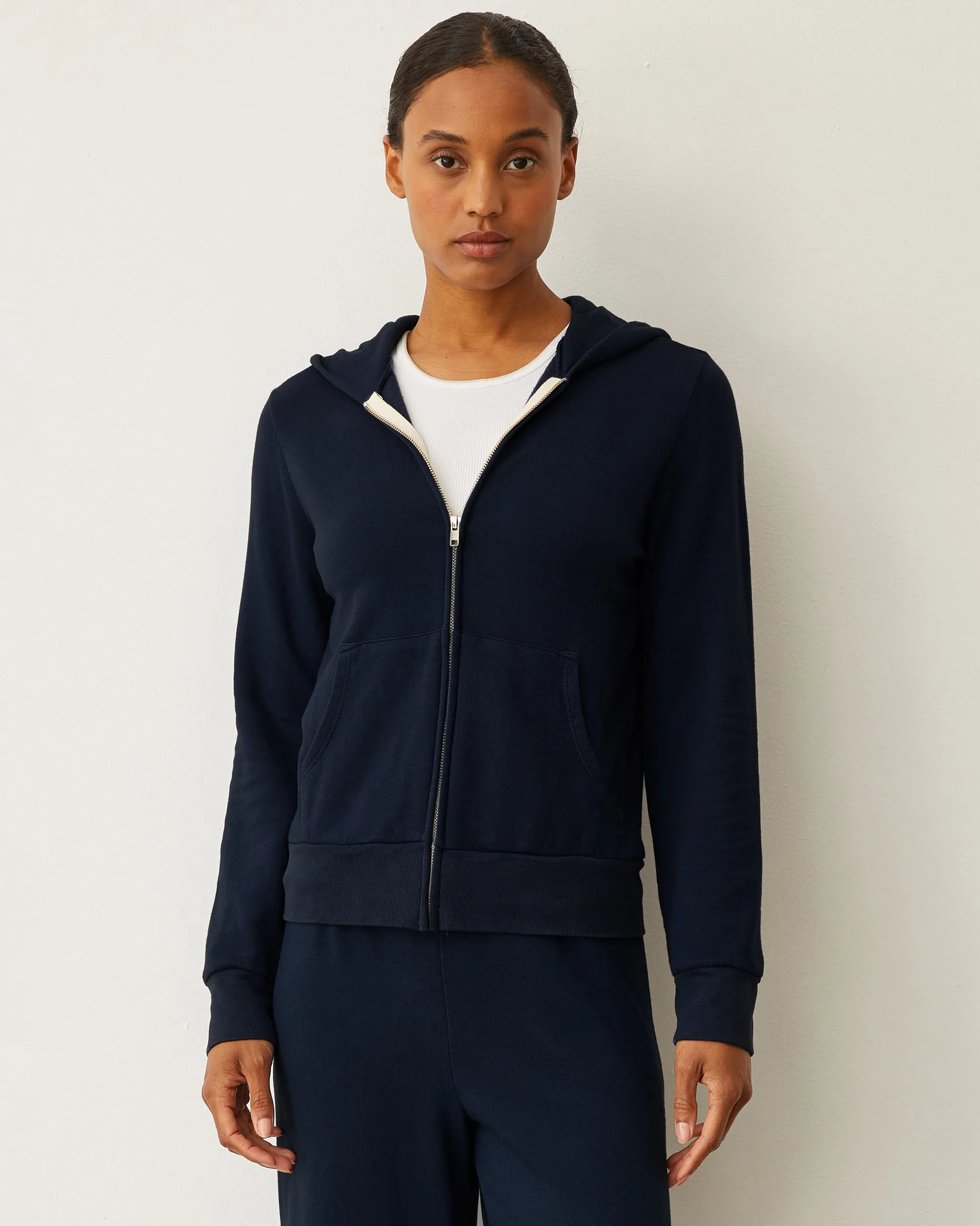 Softfleece Zip Up Hoody Minimalist fit-and-flare Layered Style