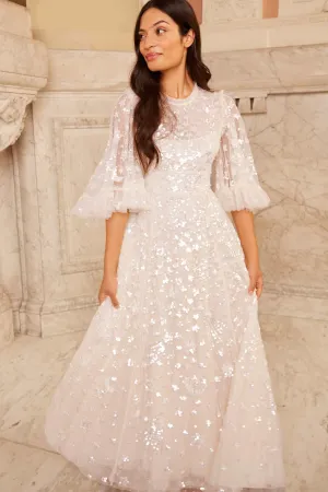 Constellation Gloss Ankle Gown Airy Fit Silky Finish