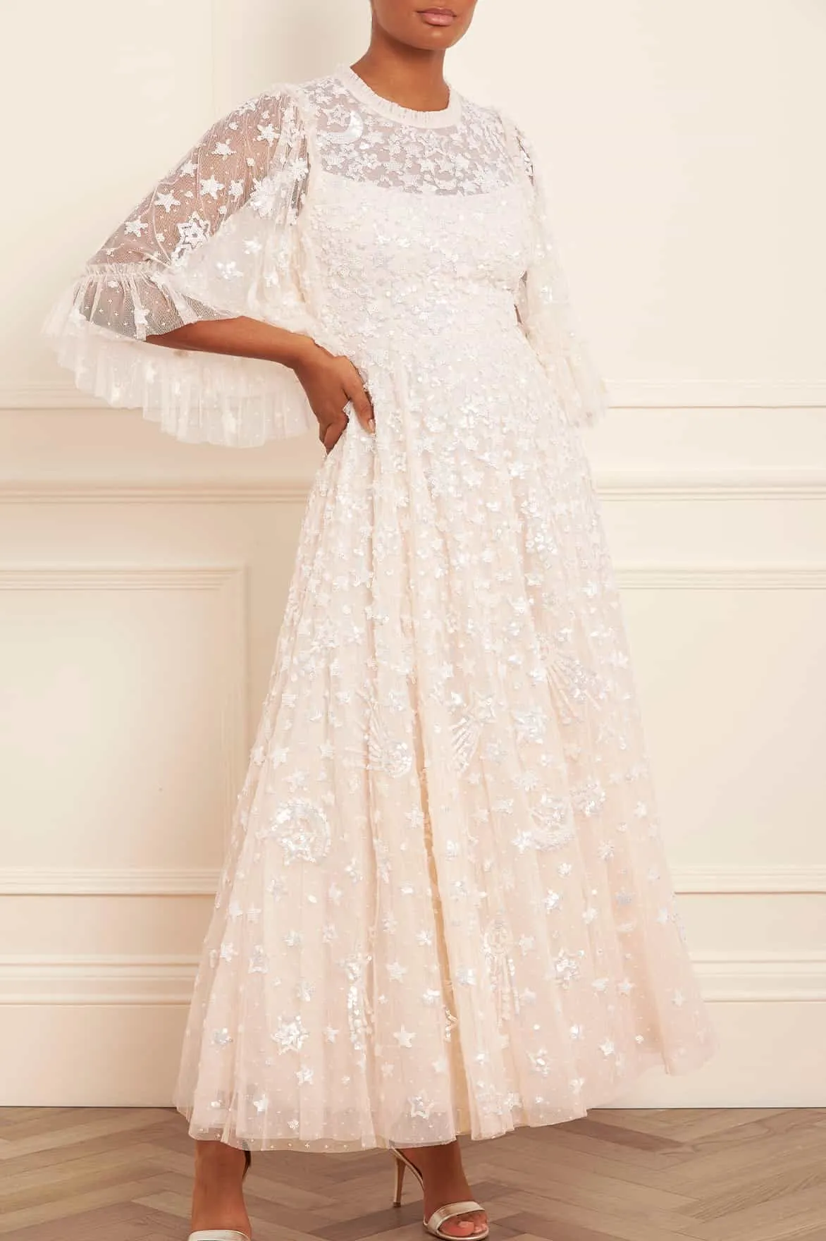 Blush Glow Constellation Gloss Ankle Gown