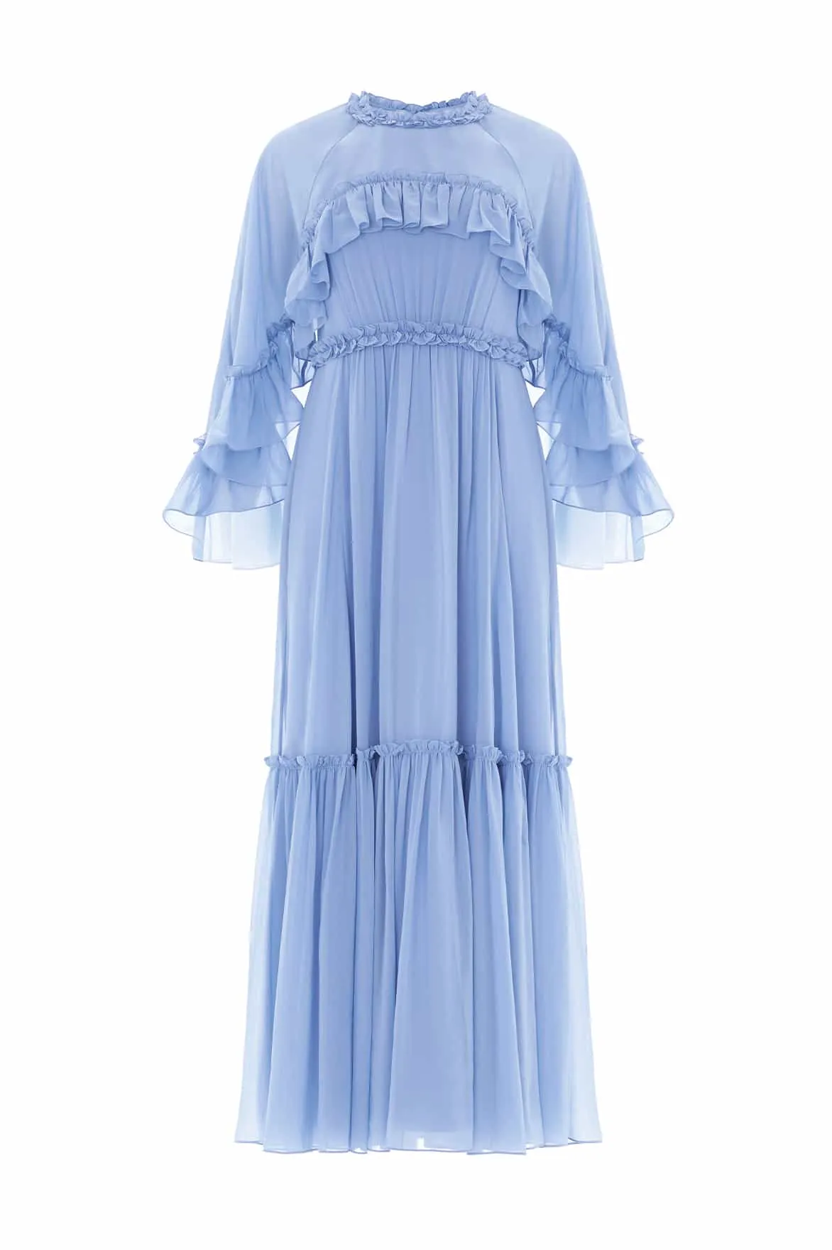 Harper Chiffon Cape Ankle Gown Trend Smart