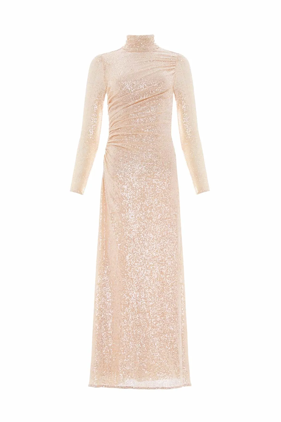 Malia Turtleneck Ankle Gown Minimal Detail NonChafeSeams