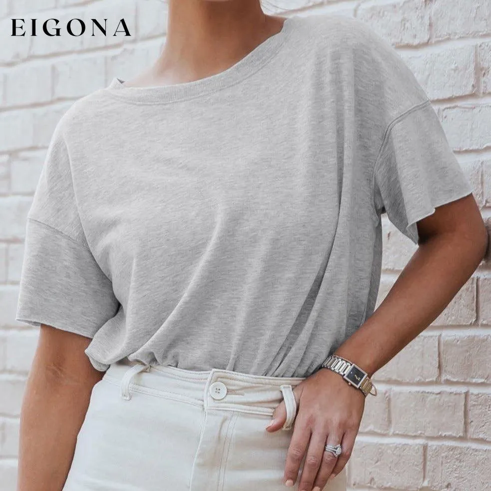 Gray Drop Shoulder Sleeve Oversize Bodysuit