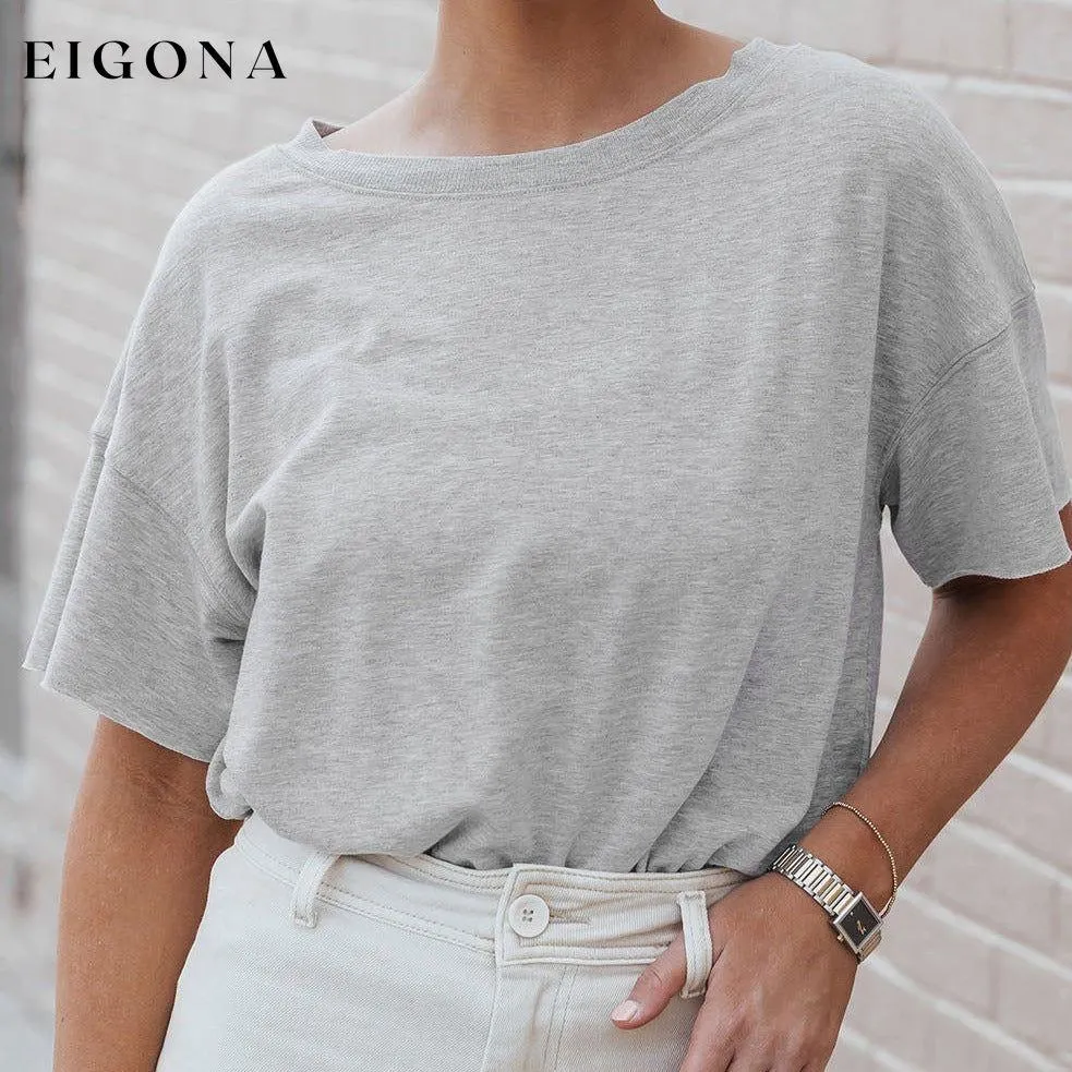 Gray Drop Shoulder Sleeve Oversize Bodysuit