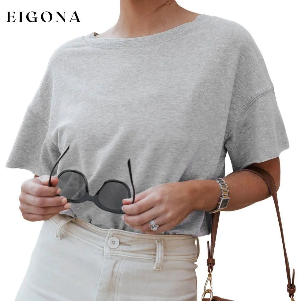 Gray Drop Shoulder Sleeve Oversize Bodysuit