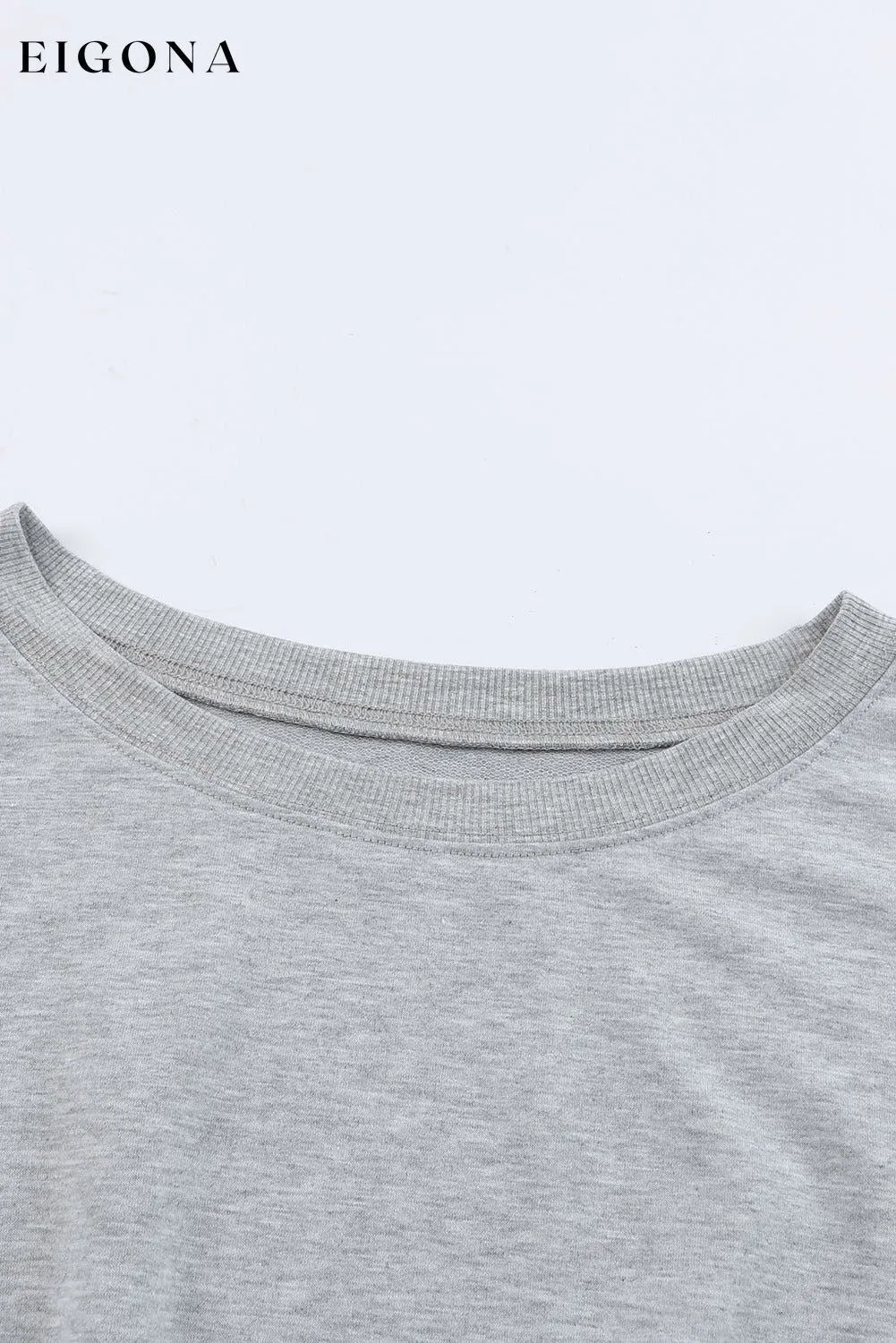 Gray Drop Shoulder Sleeve Oversize Bodysuit