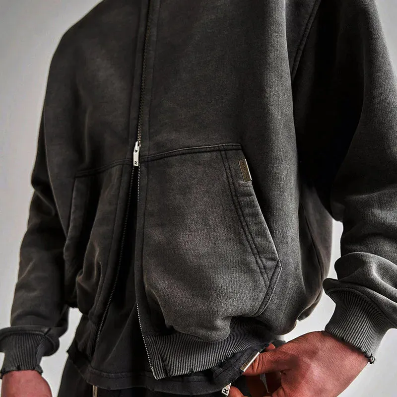 Grey Mist Zip-Up Hoodie