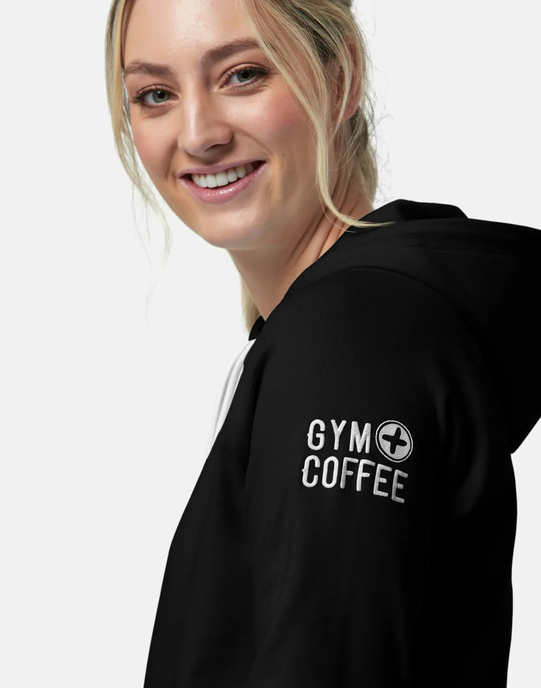 Gym Coffee Chill Pullover Hoodie (Womens) - Black