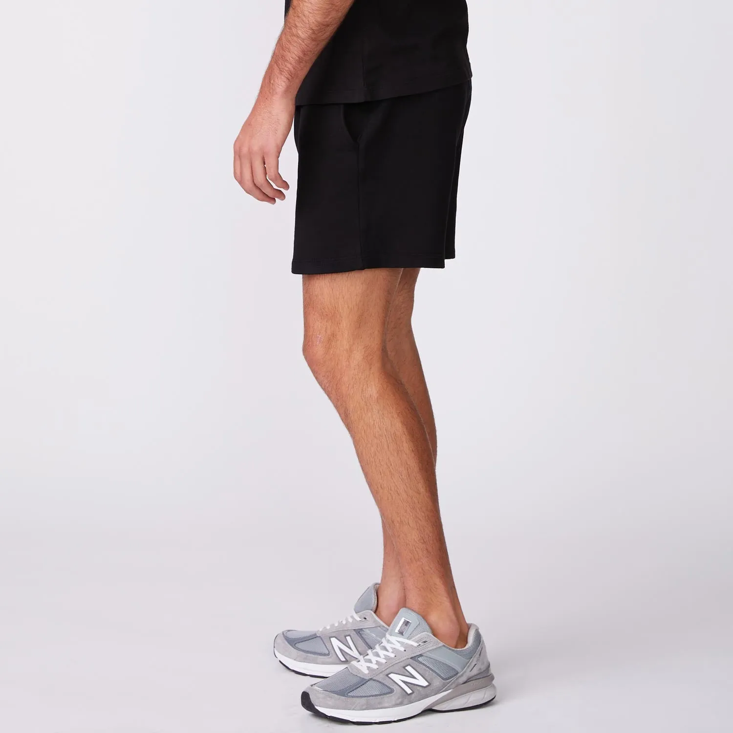 Ribbed Hem Finish Gym Shorts