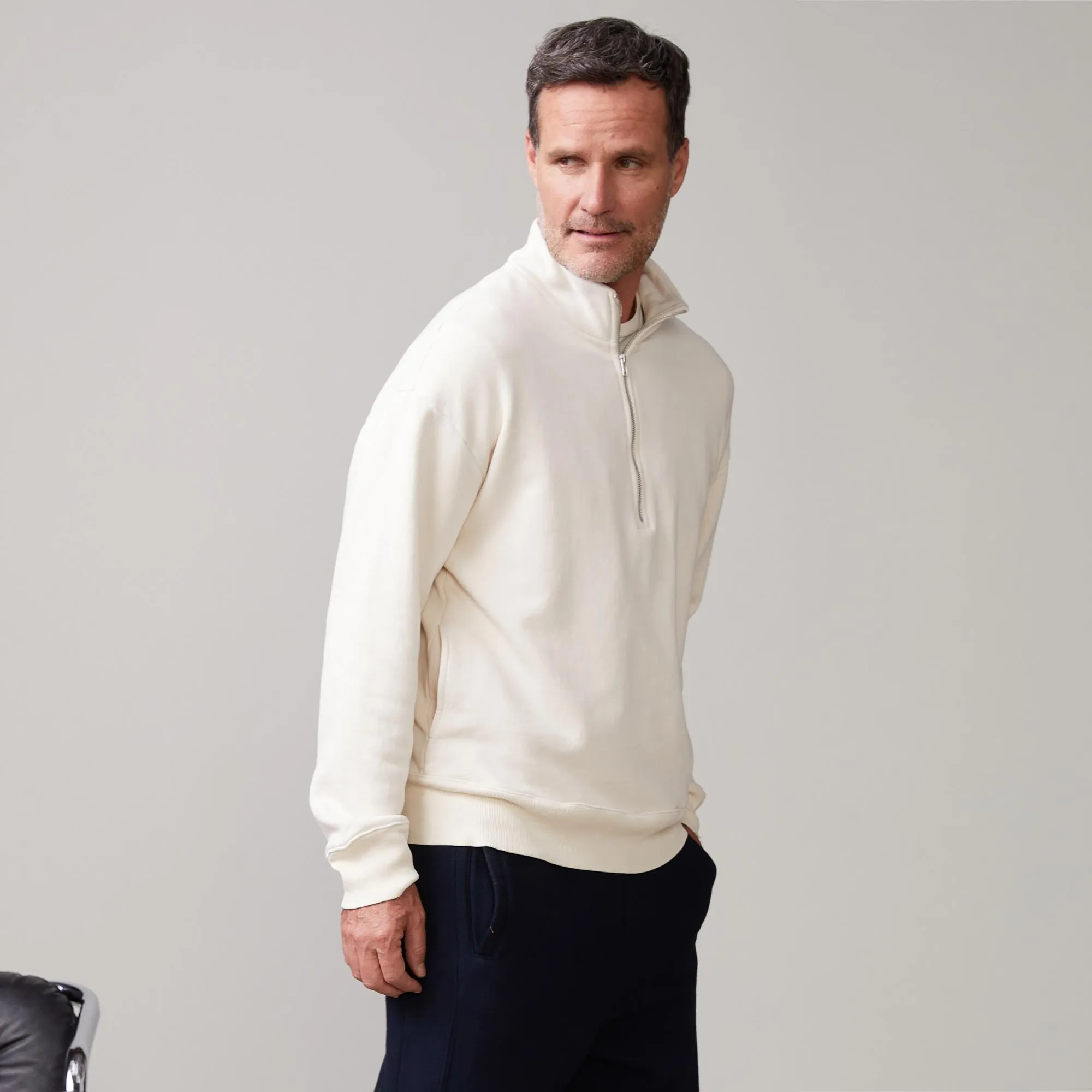 Half Zip Sweatshirt HiddenVentilationPockets OdorResistant Treatment