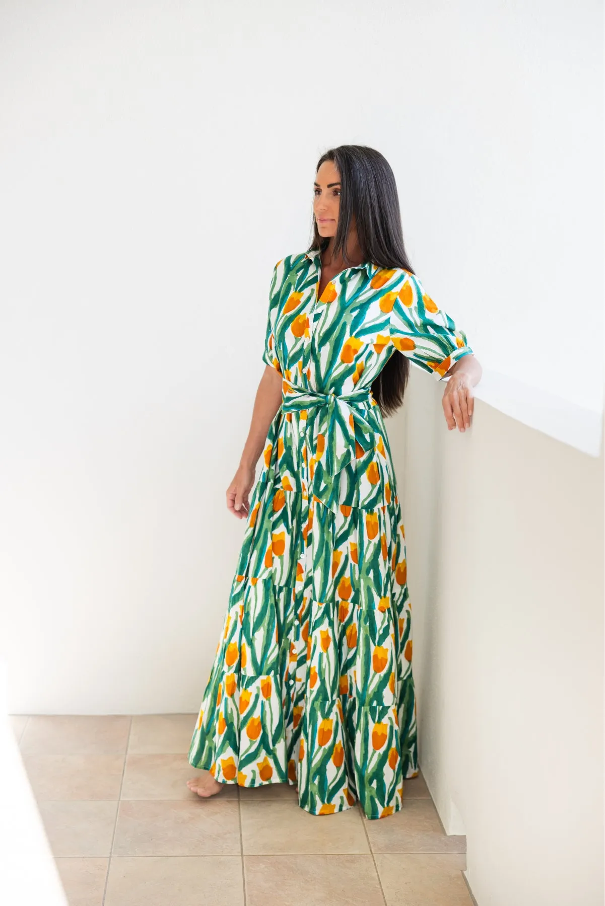 Elegant Look Hampton Dress Yellow Tulips