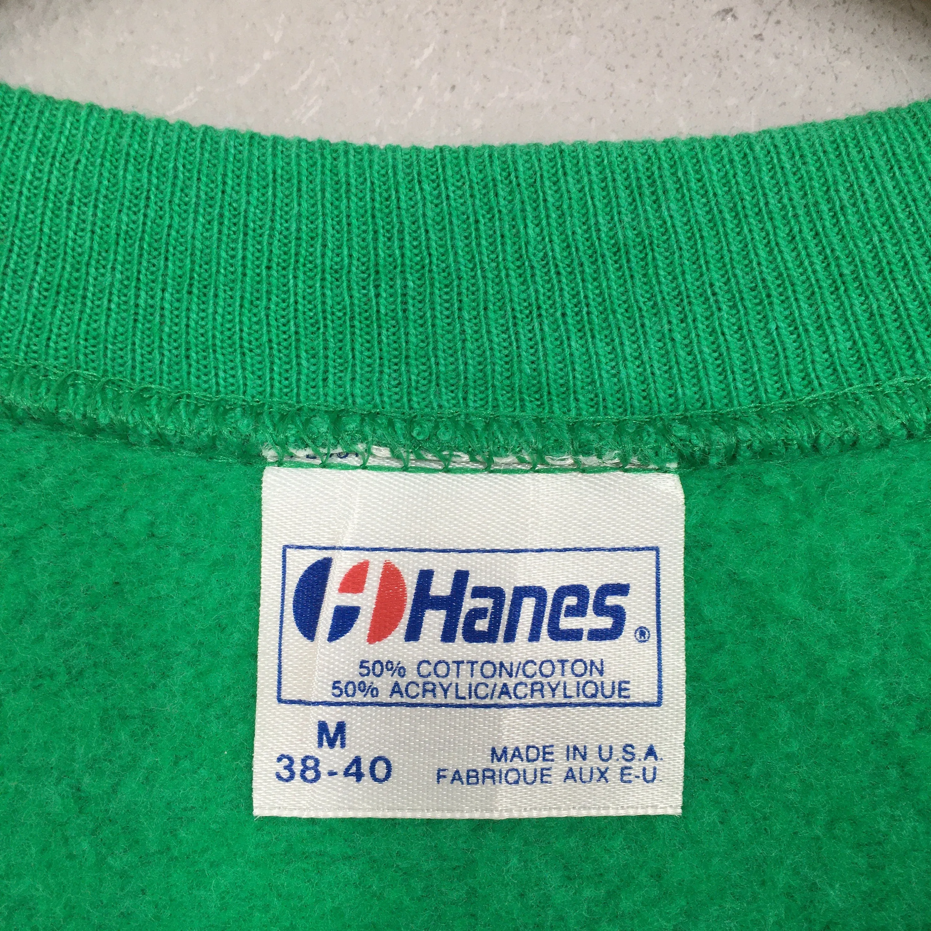Hanes Green Plain Sweatshirt Medium