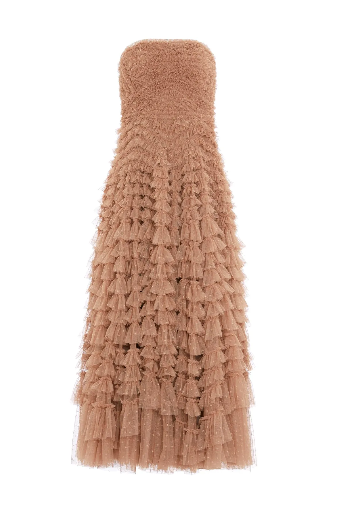 Urban Ready Beauty Zone Hattie Ruffle Strapless Ankle Gown