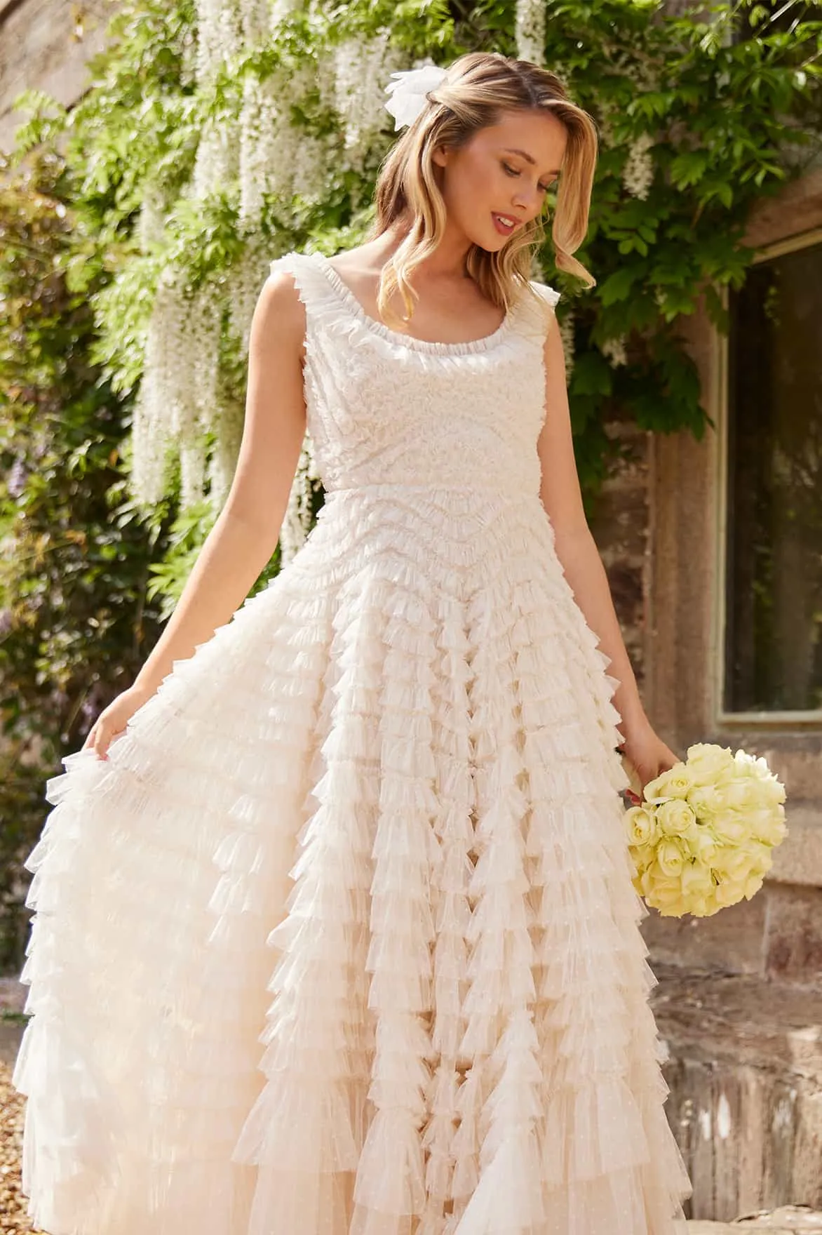 Hattie Scoop Neck Ankle Gown Easy Pairing Upgrade-Option