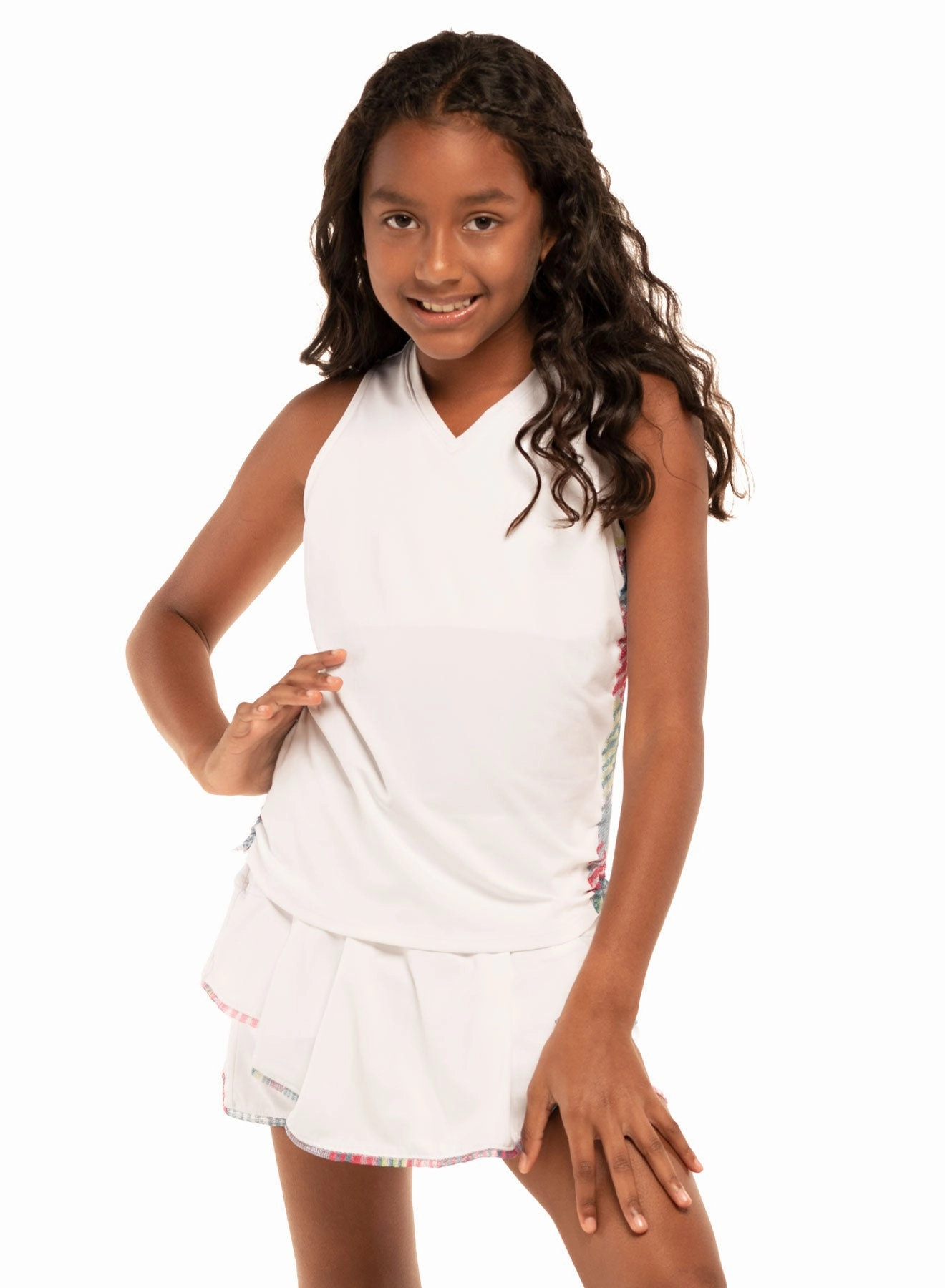 Have No Sheer Ruche Tank ButtonFront BondedShoulder