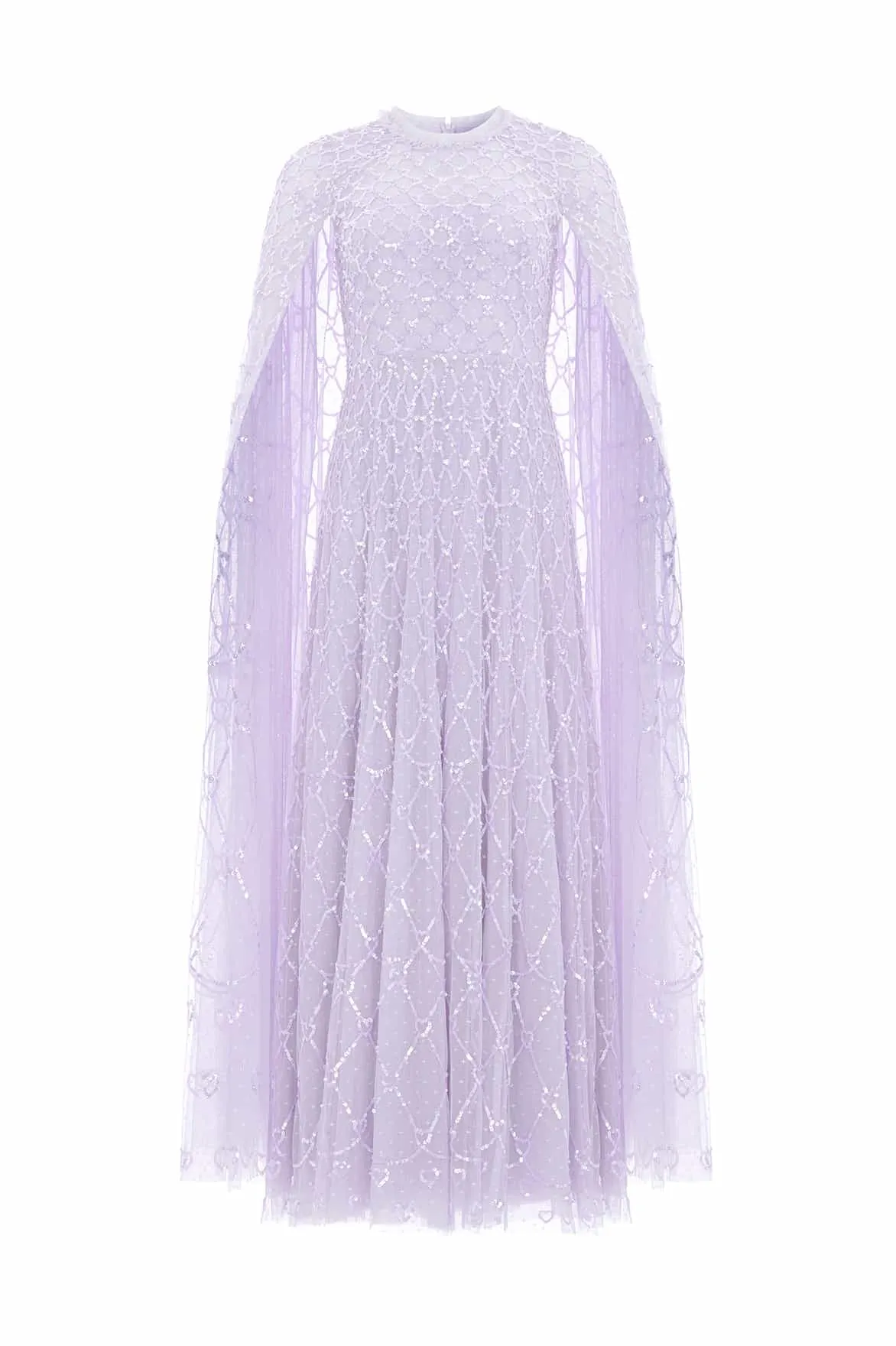 Romantic Vibes Heart Lattice Ankle Gown