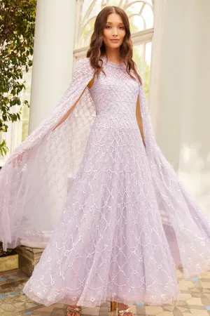 Comfortable Cut Heart Lattice Ankle Gown