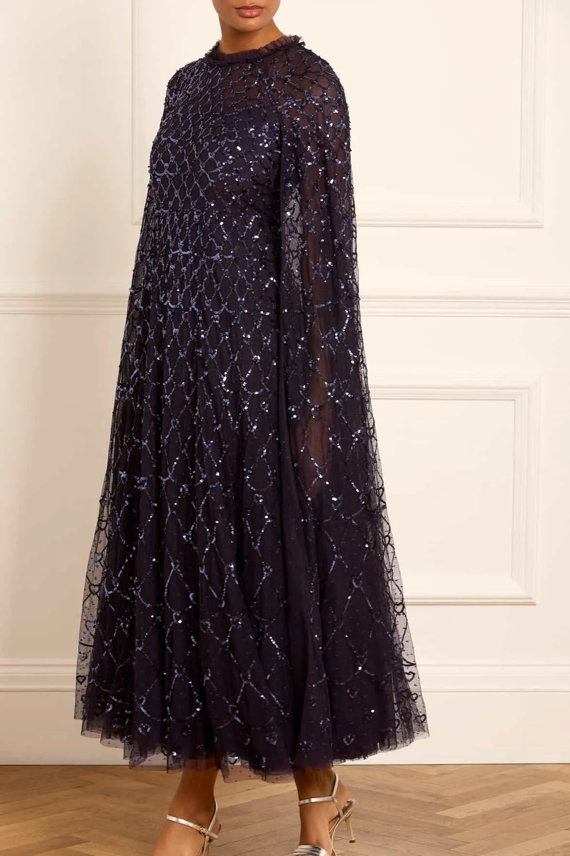Emerging-Brand Bow Soft Heart Lattice Ankle Gown