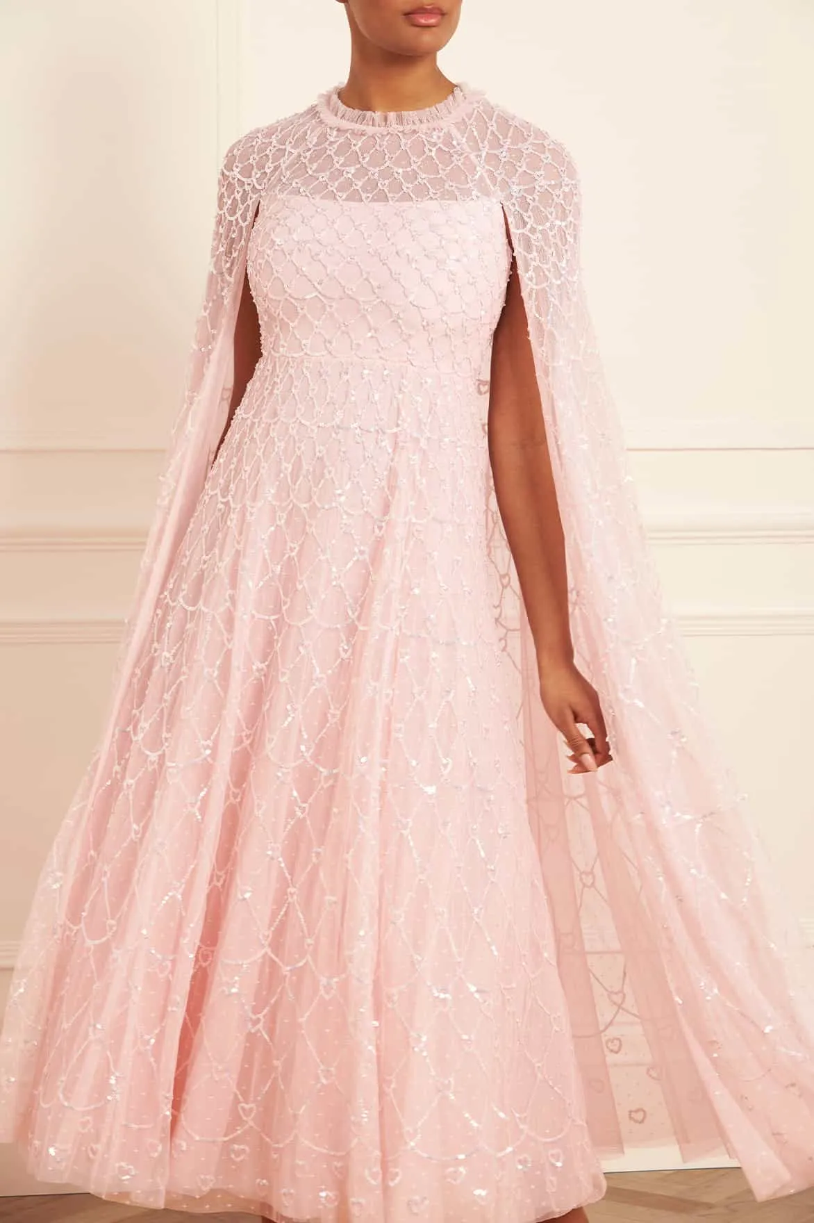 Heart Lattice Ankle Gown Mood Friendly OdorControlTreatment
