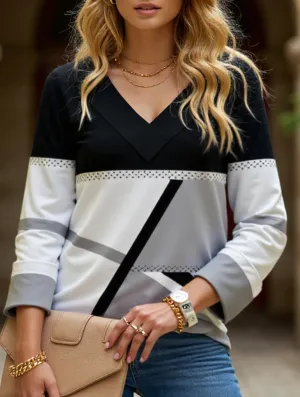 Pullover loose V-neck long-sleeved shirt Workout Apparel ButterSoftTexture