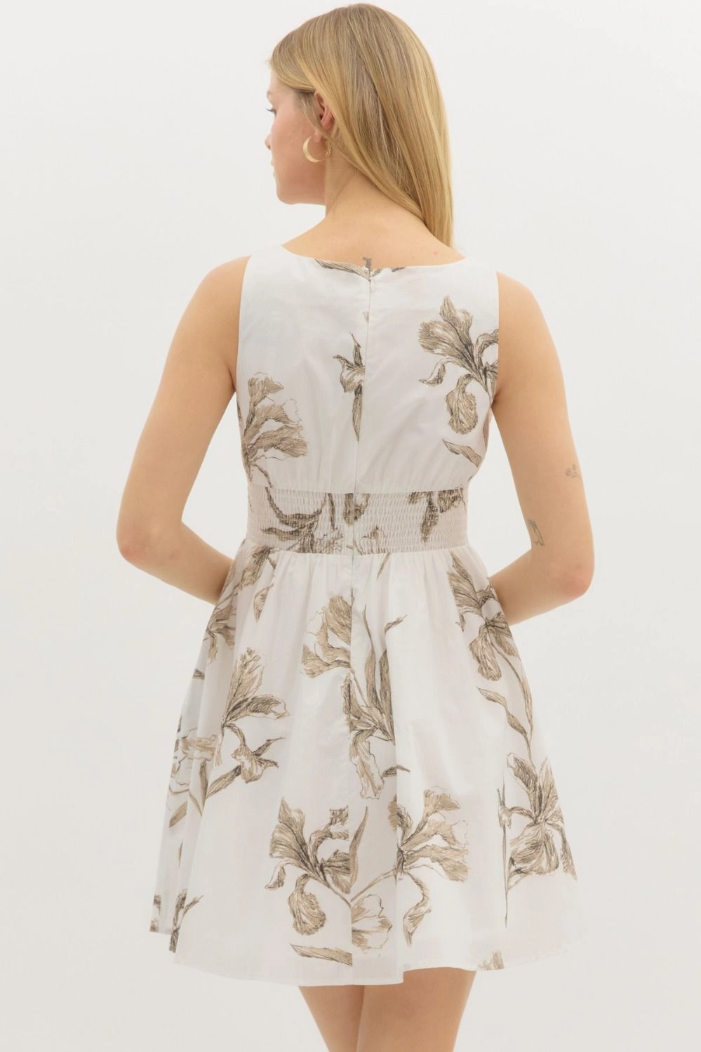 Soft Cotton Blend Anti Pill Finish Nobody Like Me Off White Printed Dress