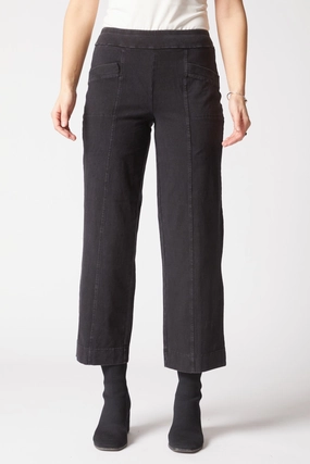 WrinkleResistant Fabric Habitat Stonewash Angle Flood Pant in Black