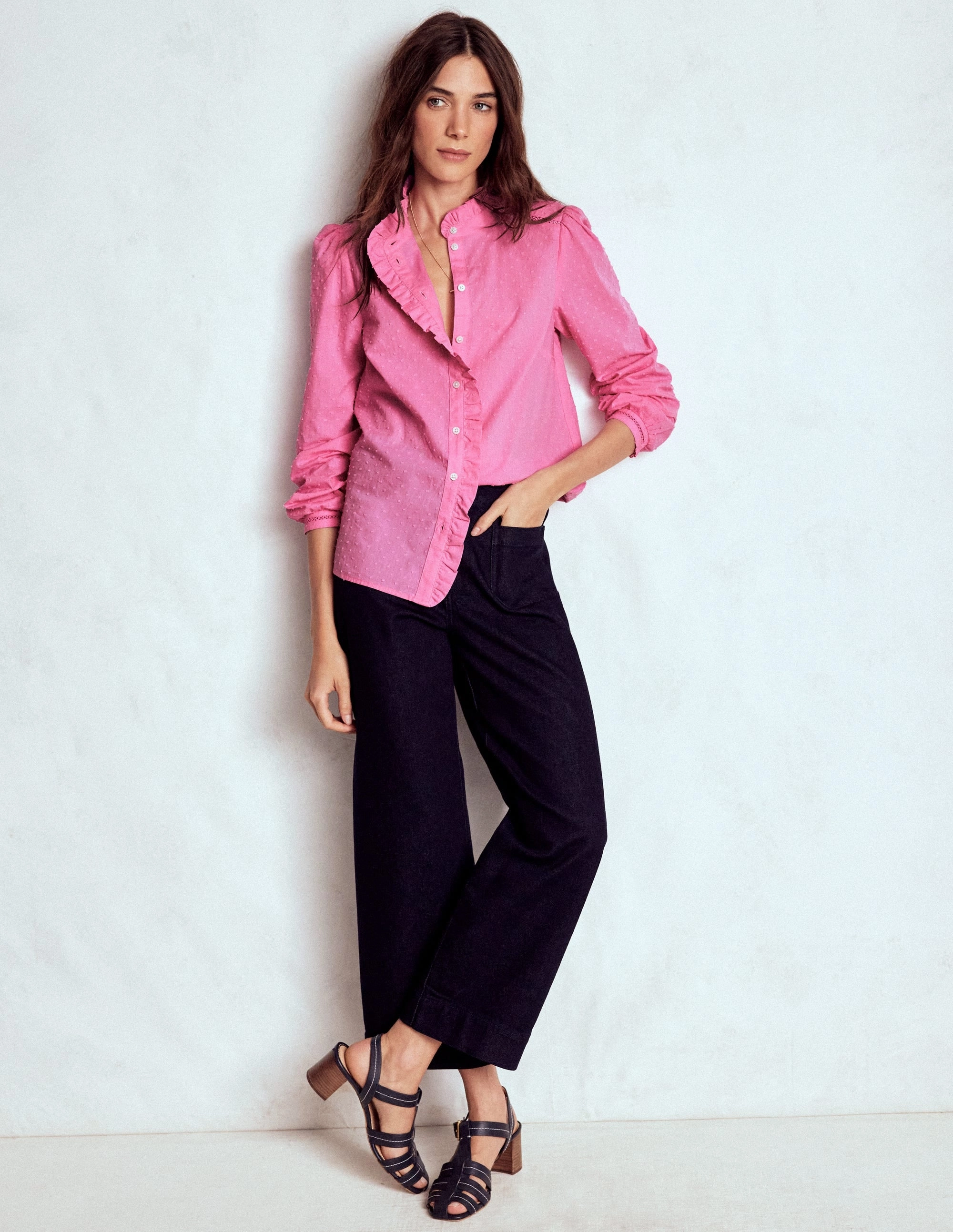 Helena Cotton Dobby Top-Rose Bloom Quick Dry Feature