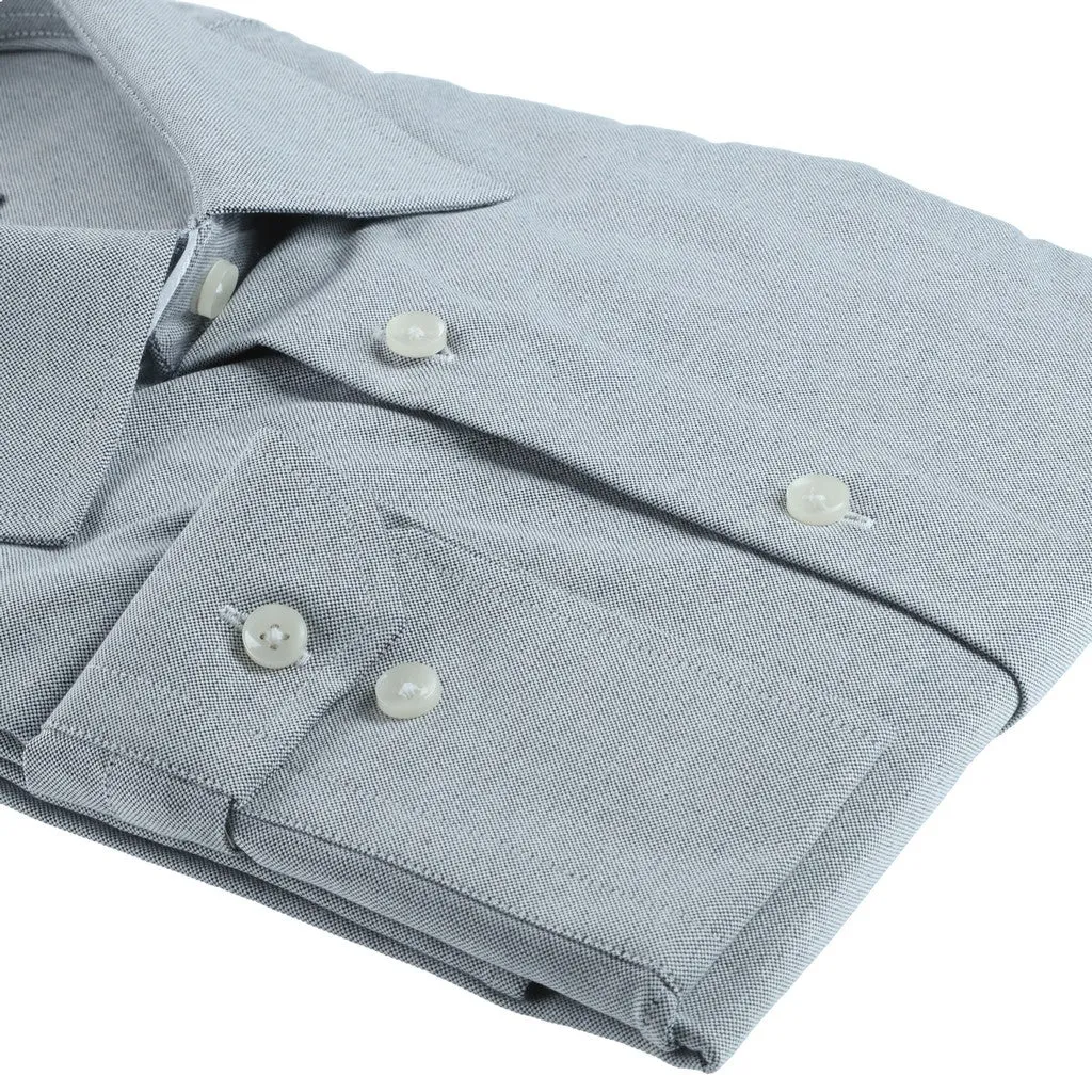 HENRY SARTORIAL 100% Cotton Single Cuff Shirt BLACK