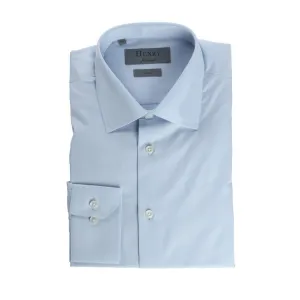 HENRY SARTORIAL White Collar Single Cuff Shirt BABY BLUE