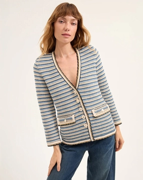 Ceriani Knit Jacket Navy Multi Hike Laser Cut Perforations