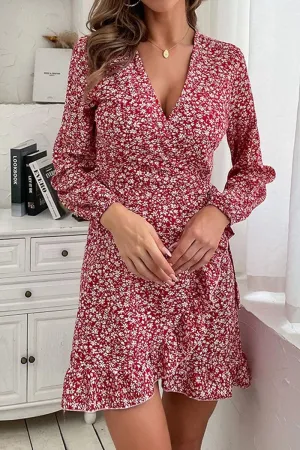 Timeless Piece LONG SLEEVE FLORAL PRINTED DRESS