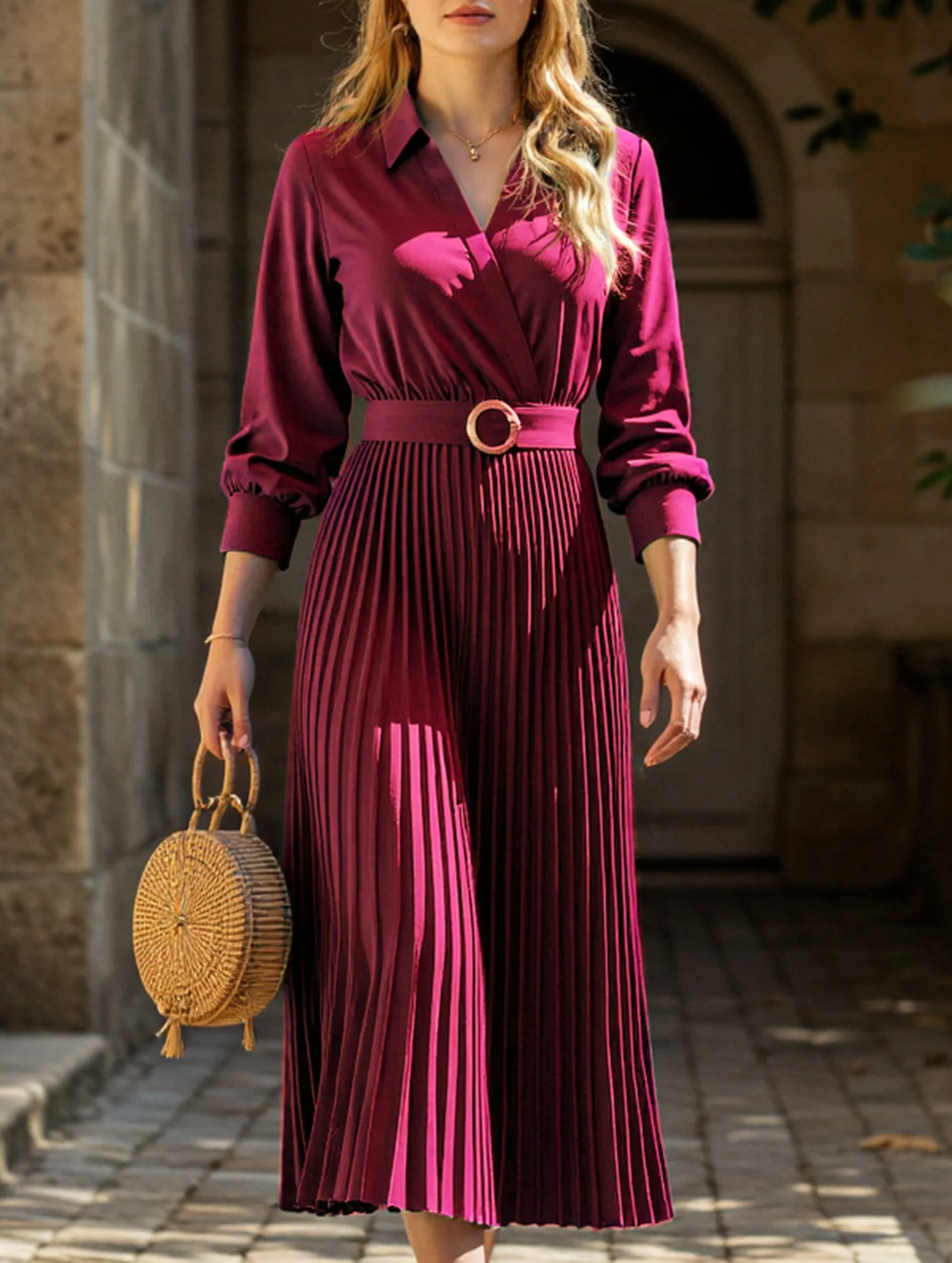 Perfect Shape Luxe Wear High-end plain color dress
