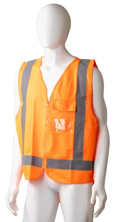 High Visibility Day/Night Safety Vest, Orange, Small Size x 24's Pack
