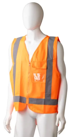 High Visibility Day/Night Safety Vest, Orange, Small Size x 24's Pack