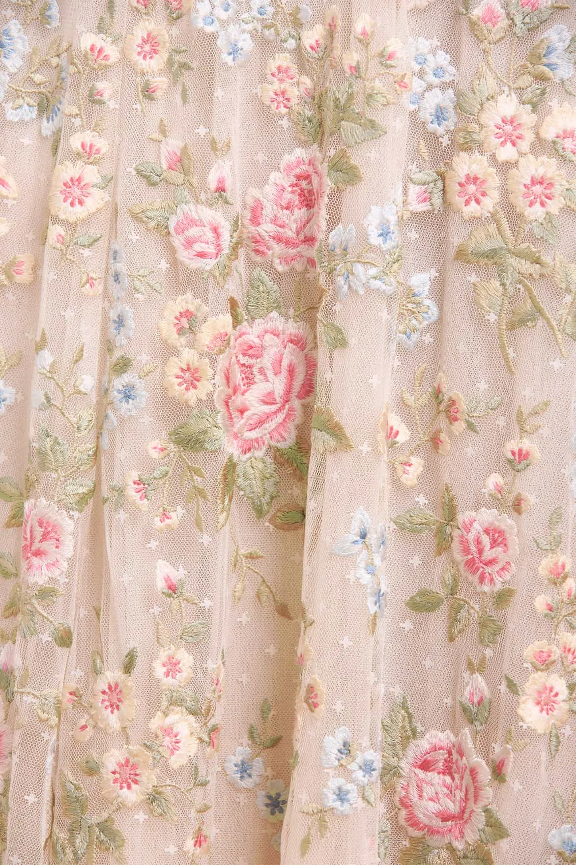 Sunset Glow Resort Ready Antoinettes Floral Round Neck Ankle Gown