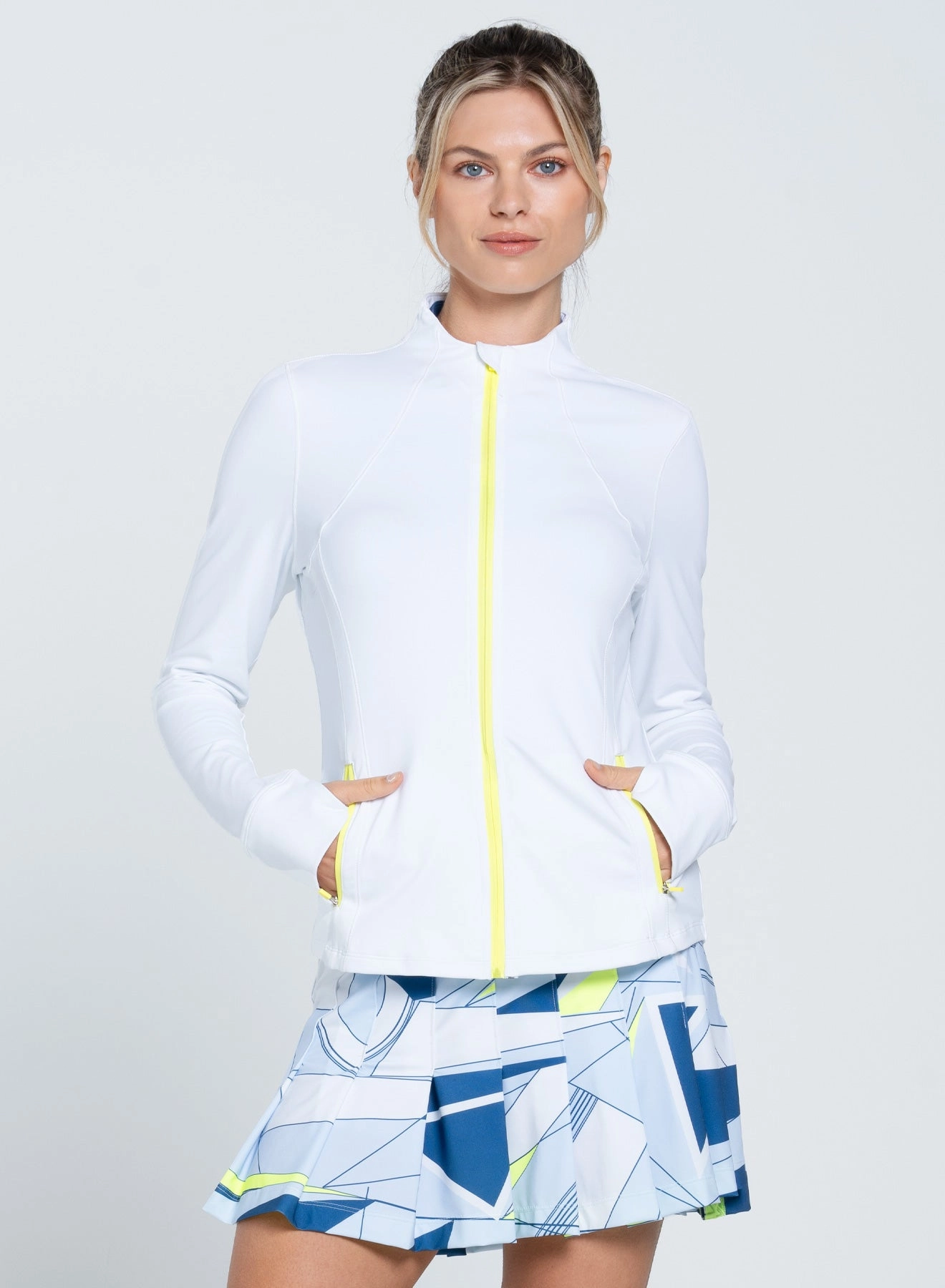 High Neck Zip Jacket AbrasionResistant Surface ReinforcedShoulderConstruction