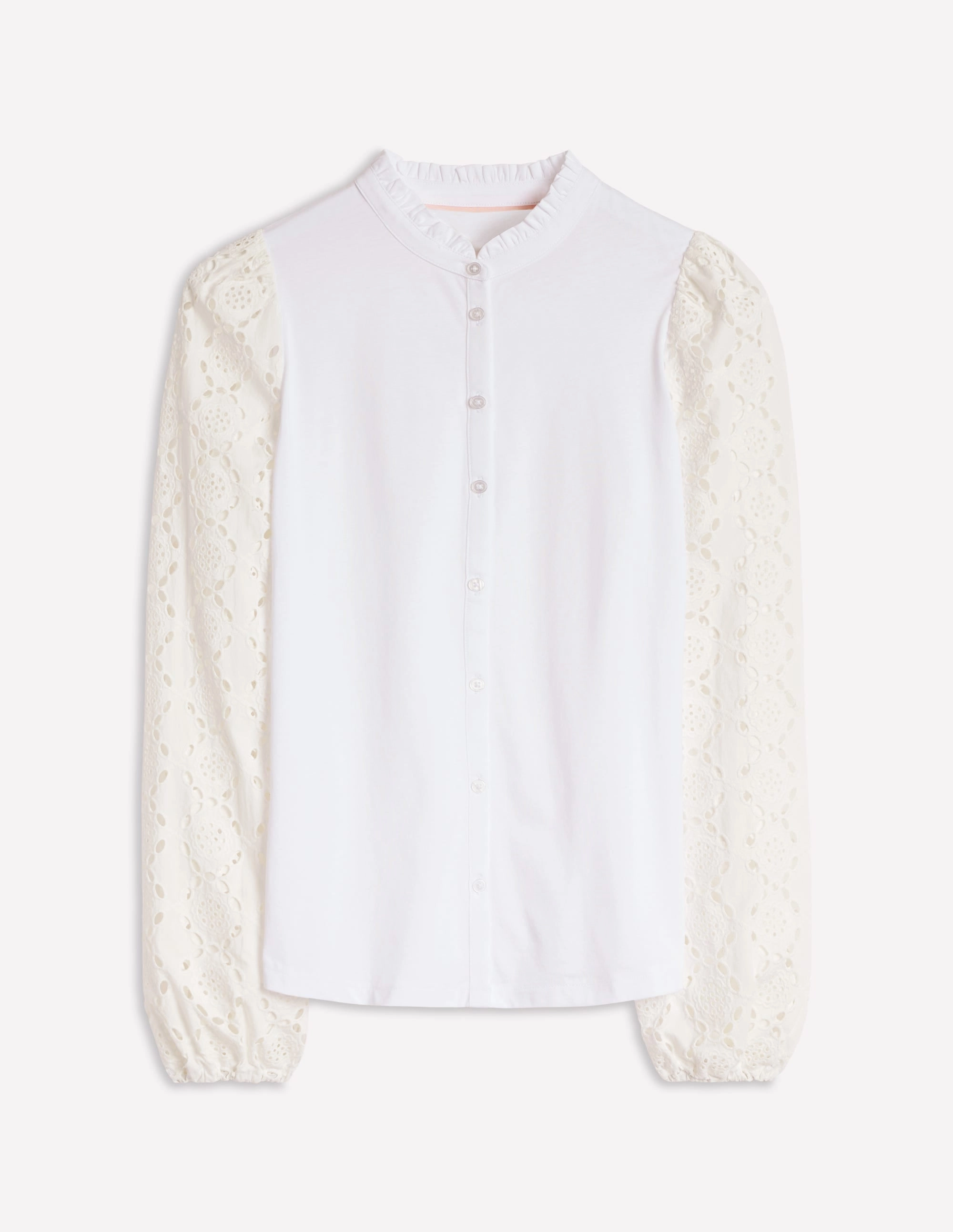 NoSlipSurface Eden Broderie Blouse-White