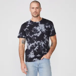 Contrast Topstitching Detail Tie Dye Relaxed Crew
