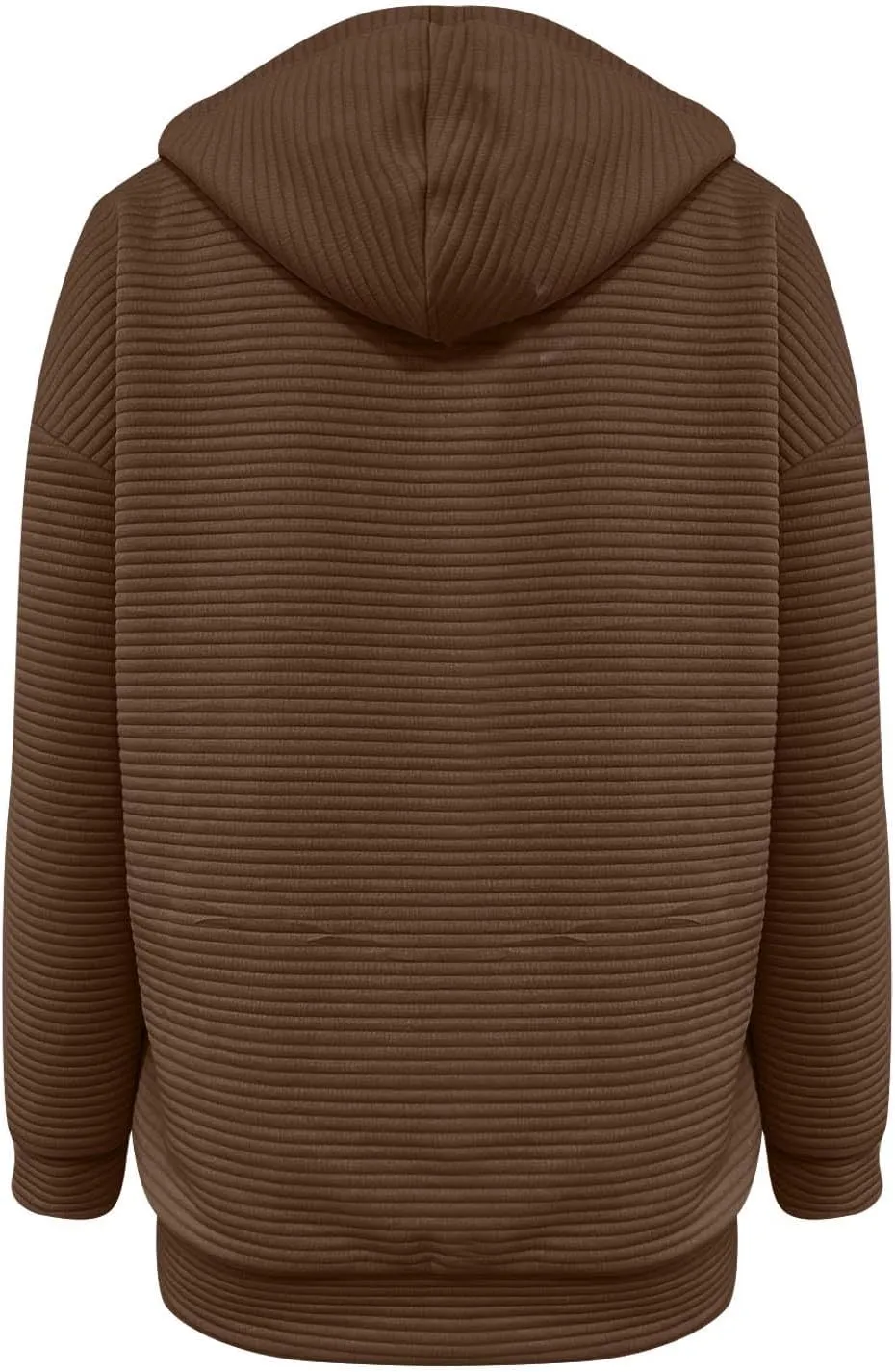 hlysgo Zip Up Hoodies for Women, Fall Fashion Zip Up Hooded Sweatshirt Jacket with Pockets Casual Loose Quilted Outwear