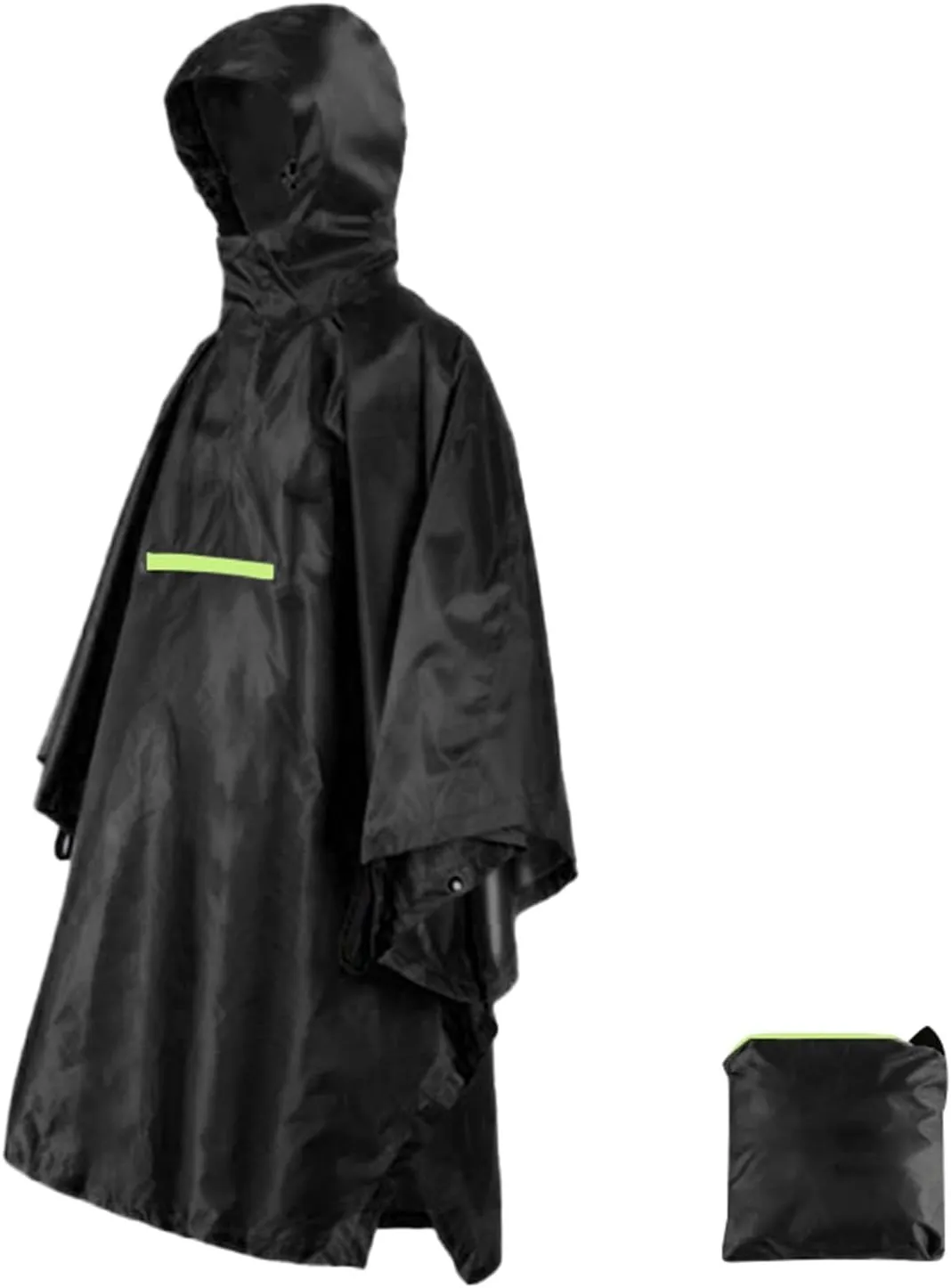 Hooded Rain Poncho for Adult with Pocket, Waterproof Lightweight Unisex Raincoat for Hiking Camping Emergency