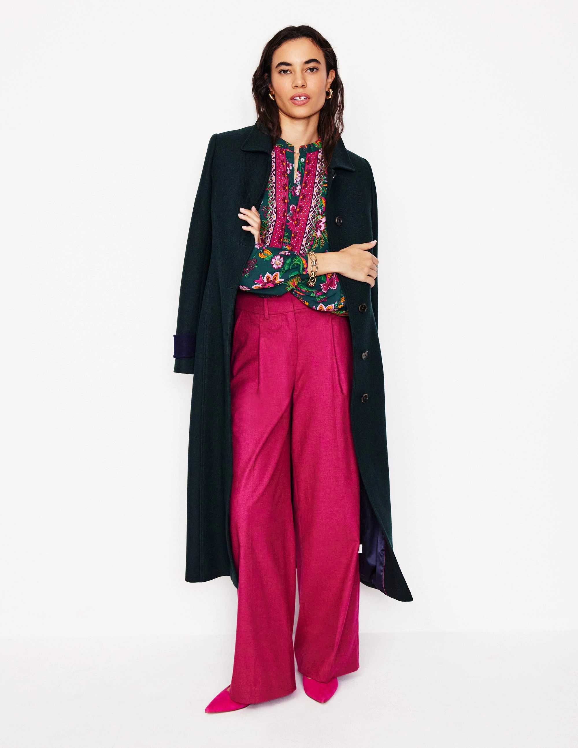 Modern Polo Theodora Blouse-Multi, Blossom Flourish