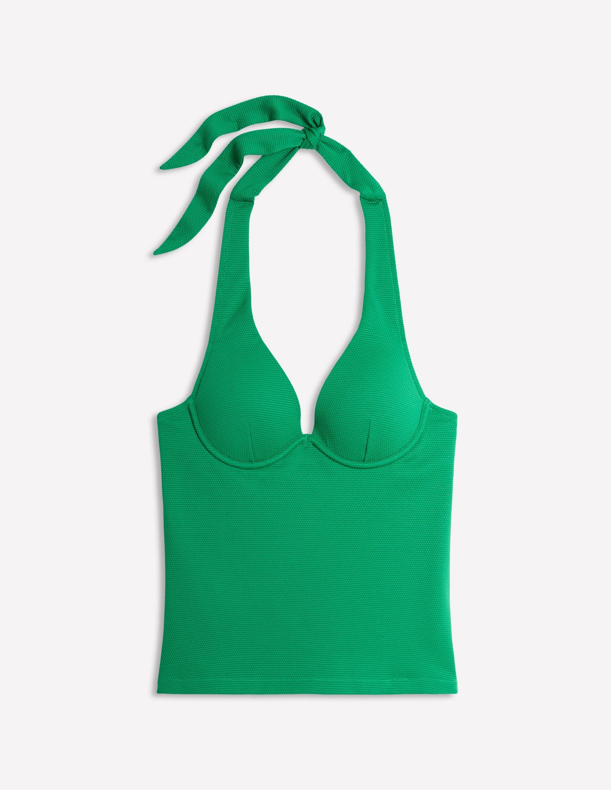 Compression Fit Design Enhancer Tankini Top-Bright Green